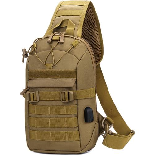 SUUTOOP Men Hiking Military Tactical Shoulder Bag Outdoor Fishing Camping Sports Trekking Climbing Crossbody Chest Bag For Male