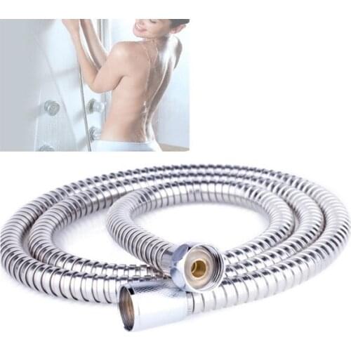 1m 1.5m 2m Meter Bathroom 201 Stainless Steel Explosion-proof Flexible Chrome Shower Tube Proof Hose Spring Tube Pull Pipe
