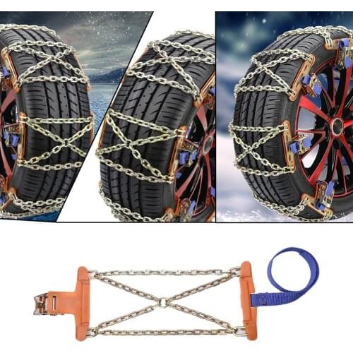 1PCS Car Tire Snow Chain High Quality Steel SUV Emergency Chain Snow Mud Manganese Steel Snow Chain Anti-aging Universal