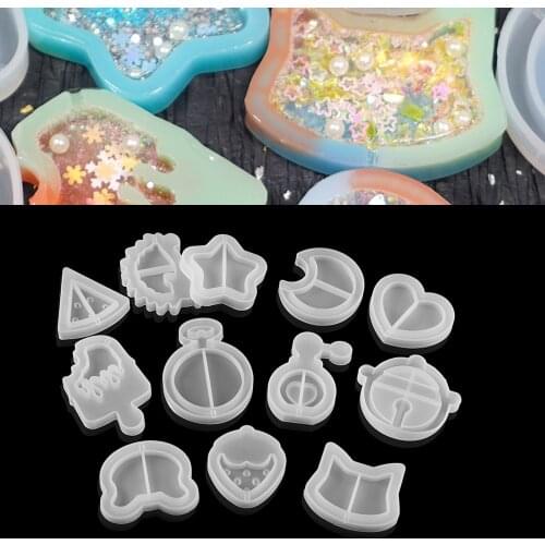 1pcs Strawberry Shaker Silicone Molds Jewelry Mold UV Epoxy Resin Mold Key Chain Pendant Craft DIY Making Jewelry Mold Tool