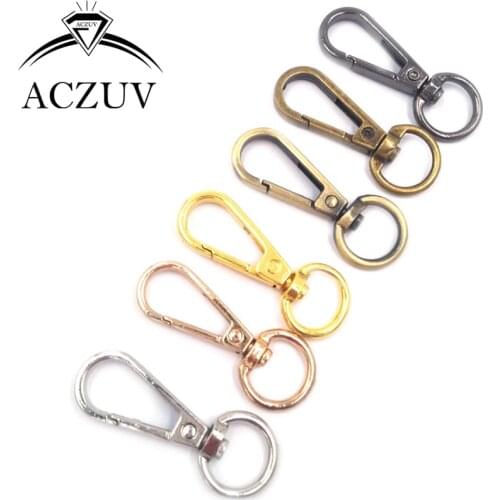 100PCS Claw Swivel Lobster Clasps Snap Hooks for Keychains Jewelry Necklaces Purse Chain Making Bag Clothing Accessories
