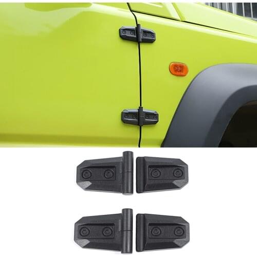 2pcs Black ABS Exterior Door Hinge Protective Cover Fit For Suzuki Jimny 2019-2020