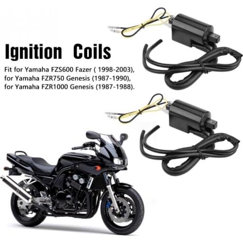 2pcs Motorcycle Accessory Ignition Coil for Yamaha FZS600 1998-2003 Fazer FZR750 1987-1990 FZR1000 1987-1988 for Genesis