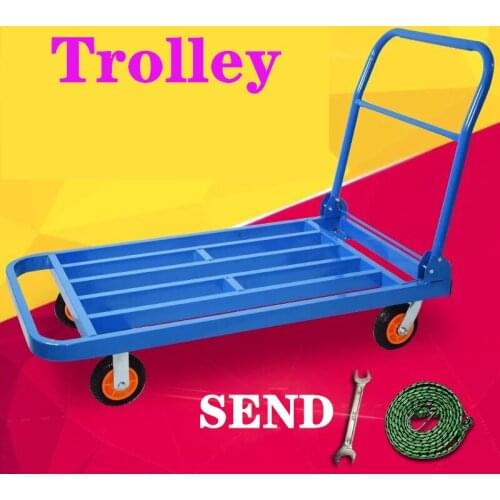 Large Folding Square Pipe Workshop Construction Site Trolley Logistics Handling and Tractor Trolley