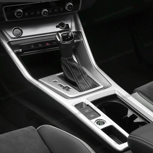 Lsrtw2017 Car Center Console Gear Panel Cup Holder Frame Trims for Audi Q3 2019 2020 2021 Interior Accessories Auto Moldings