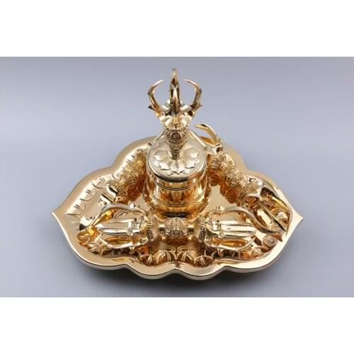 Pure copper Tang Mi shingon 21 cm Tang Mi multiplier Jin Gangpan vajra bell vajra