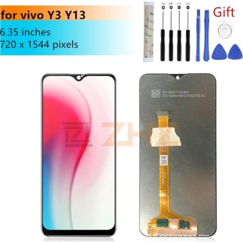 For vivo Y3 LCD y13 display touch screen digitizer assembly with frame lcd digitizer y3 screen replacement repair parts 6.35"