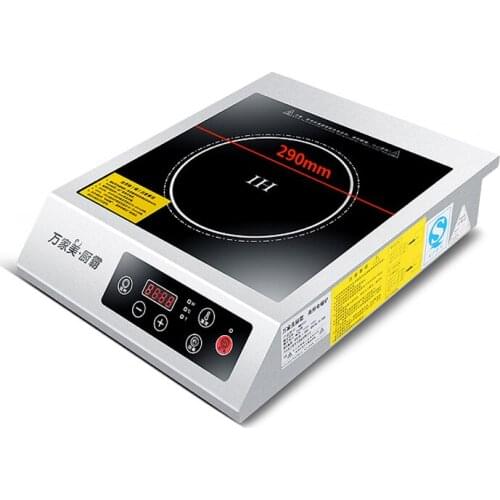Stainless Steel Electric Stove 3500W Flat High Power Commercial Cooking Machine Soup Cooktop Induction Cooker