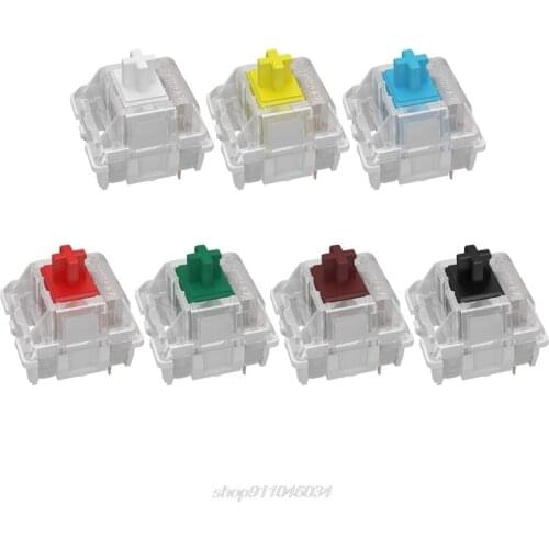 Gateron 3Pin Switches black red brown blue clear green yellow SMD Gateron Switch for Mechanical Keyboard GK61 M29 21 Dropship