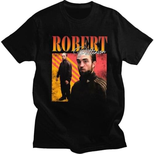 Humor Robert Pattinson Standing Meme T Shirts Men Short Sleeved Funny Rob T-shirts Printed Tee Tops Cotton Tshirts Merchandise