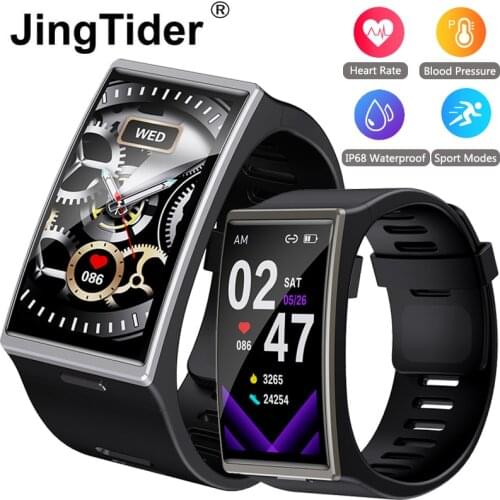 JingTider DM12 Smart Bracelet 1.91" HD Large Curved Screen IP68 Waterproof Men Smart Wristband Heart Rate Blood Pressure Monitor