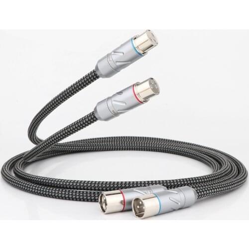 Monosaudio A202X7R OFC copper silver plated XLR Male to Female balanced Interconnect cable Extension XLR Cable
