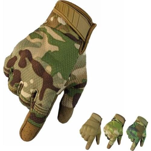 Touch Screen Multicam Camouflage Tactical Full Finger Glove Military Airsoft Outdoor Bike Hiking Cycling Paintball Sport Gloves