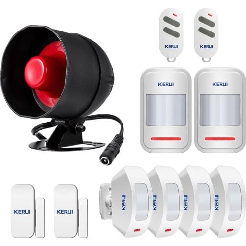 KERUI Cheap Upgraded Standalone Wireless Home Security Alarm System Kit Siren Horn WIth Motion Detector DIY 110db Burglar Alarm
