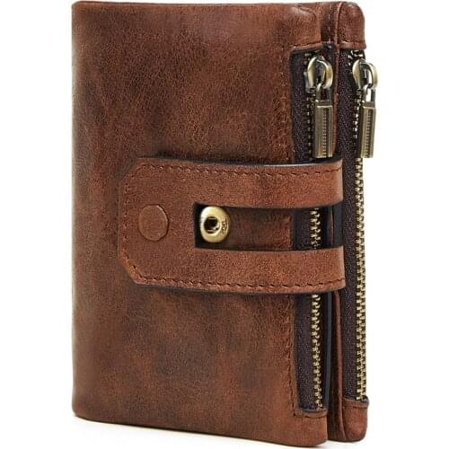 Short Men Wallet Genuine Leather Wallet Male Coin Purse Man Cuzdan Mens Wallet Purse Card Holder Driver License Holder