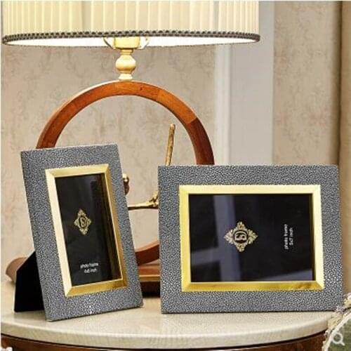 Creative leather decorative photo frames, retro European-style home office restaurant bar decorations, wedding gifts