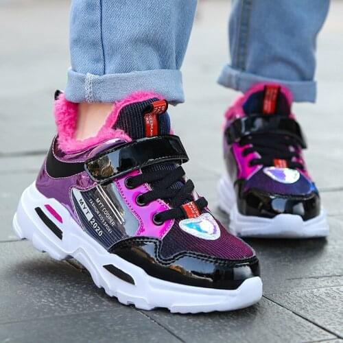 Winter Girls Sneakers Kids Running Shoes Tenis Infantil New Sport Shoes Children Basket Footwear Student Platform Casual Sneaker