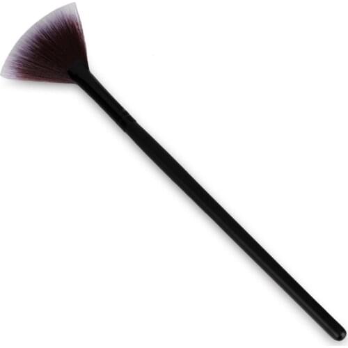 Fashion Slim Fan Shape Makeup Powder Concealer Blending Finishing Highlighter Brush Cleaning Brush -30