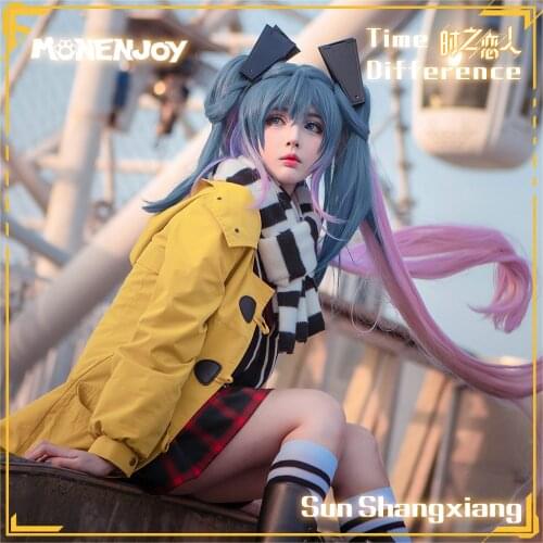 Monenjoy Honor of Kings Sun Shangxiang Cosplay Time Difference Lover Costumes Daily Trench Sets