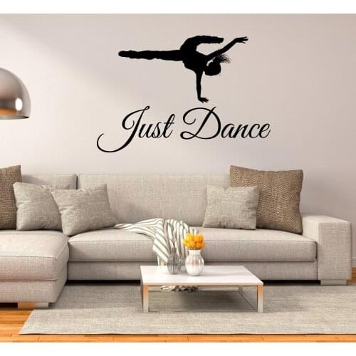 Street Dancer Silhouette Just Dance Wall Sticker Decal Dance Sticker Home Bedroom Wall Art Decoration A00922