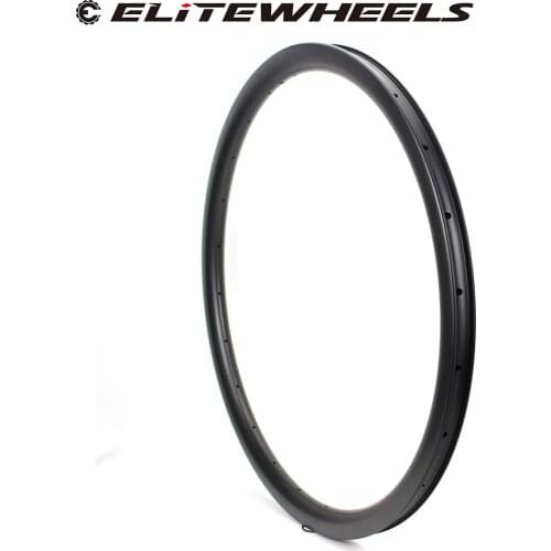 ELITEWHEELS 700c Gravel Carbon Fiber Rims 35*32mm UD Matte Surface Tubeless Ready For Road Bike Cross Country