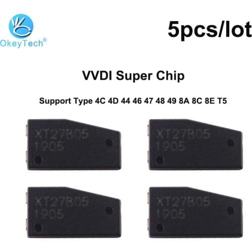 OkeyTech 5pcs/lot VVDI Supermode Transponder Car Key Chip Convertible 4C 4D 44 46 47 48 49 8A 8C 8E T5 Car Anti-theft Chips