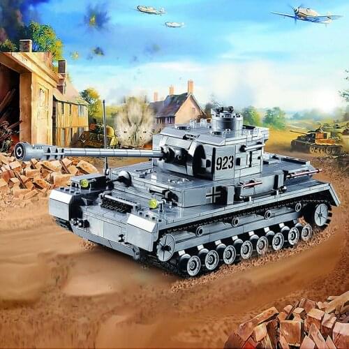 Original KAZI 82010 assembled building blocks military tank model series children assembled boy birthday gift