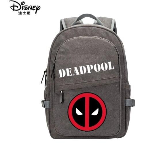 Disney Anime Cartoon Deadpool Personality Children Student Schoolbag Computer Bag Outdoor Travel Large Capacity Storage Bag