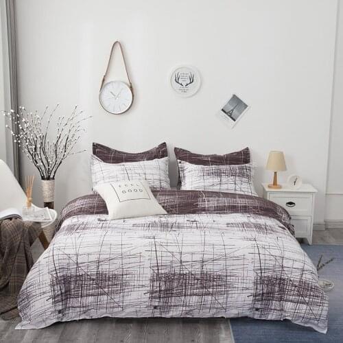 King Bedding Set Ink Printed Double Duvet Cover Queen Pillowcase Quilt Cover Nordic for 150 Bed Set of Bed Linings(No Bed Sheet)