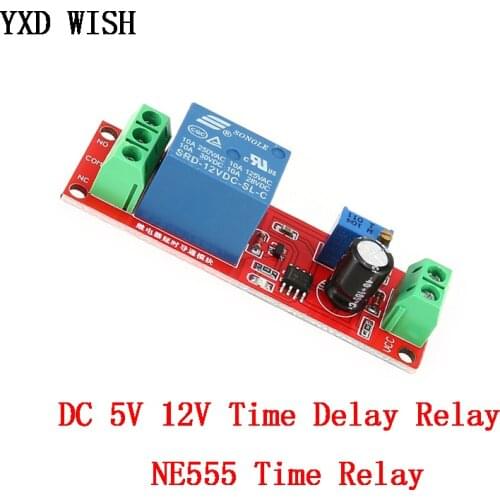 NE555 Timer Switch Adjustable Module DC 5V 12V Time delay relay Module 5 V 12 V Timer Control Switch Car Relays Pulse Generation