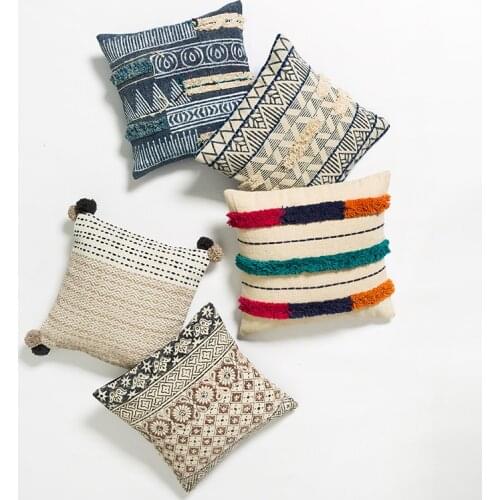 Bohemia Style Handmade Luxury Cushion Cover Boho Pillowcase Sofa Square Cushion Cover Decor Pillows Decoration Bedroom Living