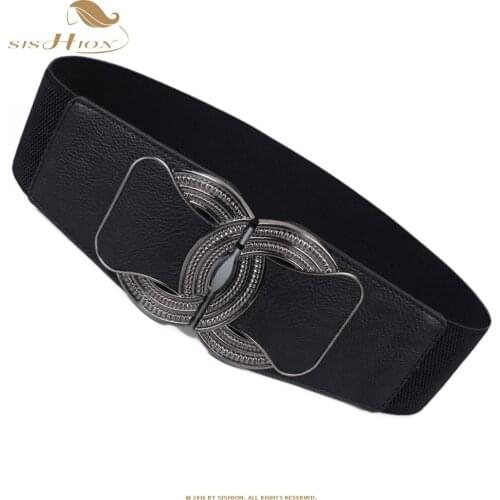 SISHION Bow Wide Waist Seal Elastic Ladies Belt Fashion Retro Fit Skirt Winter Coat Down Jackets Belt SP0855