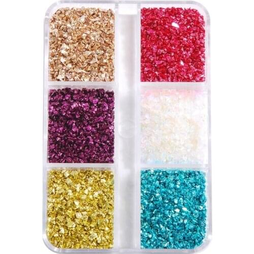 Glass Crushed Stone Nail Art Irregular Small Fragments Diy Nail Art Accessories