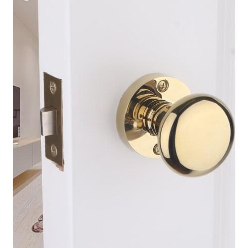 Light Luxury Zinc Alloy Bathroom Keyless Door Lock Kitchen Door Handle Lock Restroom Mute Gate Lock Hardware Accessories