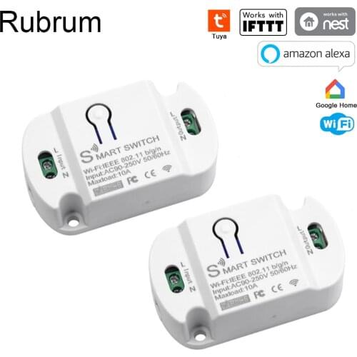Rubrum Tuya Wifi Smart Light Switch Universal Wirless Switch Timer Module Work With Smart Life APP Supports Alexa Google Home