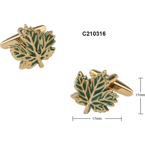 Cufflink Mens Gift French cuff Shirts Plant Cufflinks color golden and red Fashion Mans Jewelry 5pairs per lot