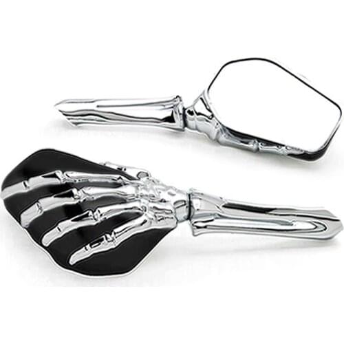 Brand new Chrome Black Custom Skeleton Mirrors For Kawasaki Vulcan Classic Nomad Voyager Vaquero