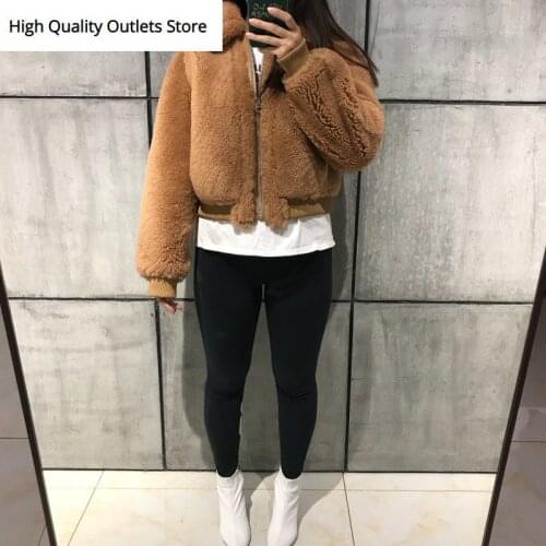 Ladies Suees de Jacket Lamb leather Jacket Lamb Fur Jacket shearling Jacket