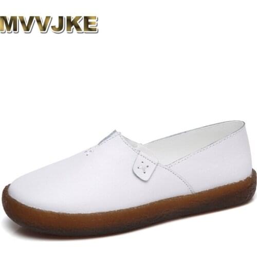 MVVJKELargesize genuine leather woman shoes mother flat shoes casual fashion lace woman shoes women flat breathable comfortable