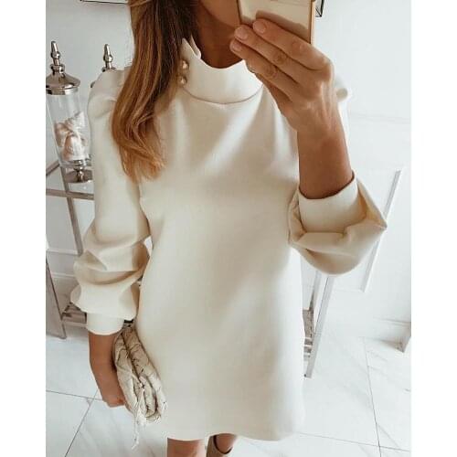 Ninimour Knitted Turtleneck Tight Body Dress Woman Solid Color Long Sleeve Casual Elegant Female Cocktail Party Sexy Dress