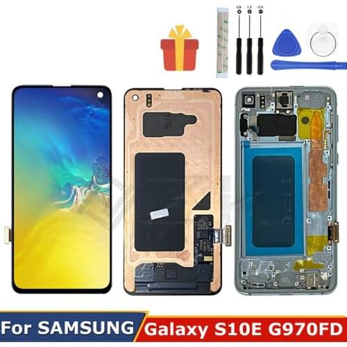 Amoled For Samsung Galaxy S10E LCD Digitizer Assembly G970u G970w Display Touch Screen Replacement G970f With Frame