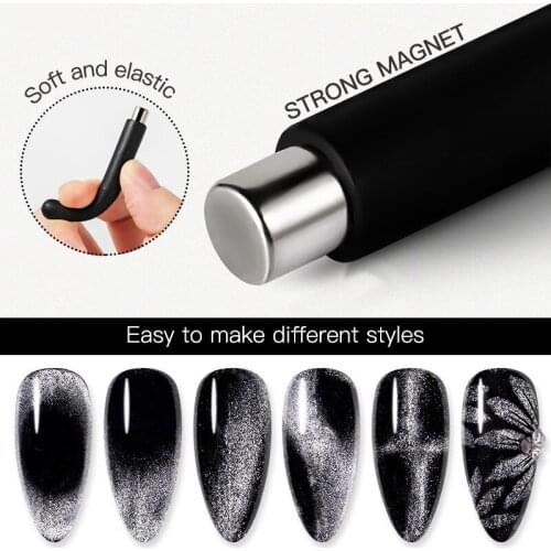 1 Pc Silicone Cylindrical Magnetic Stick Strong Effect Magetic Board Magnetic UV Gel Polish 3D DIY Panicure Magnet Tools