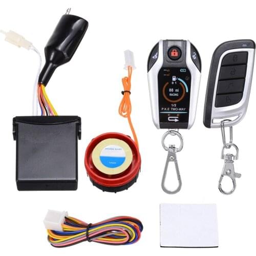 1set Two Way Motorcycle Scooter Security Alarm System Anti-theft Remote Engine Start Stop Waterproof With 110DB Powerful Horn