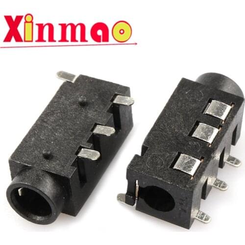 10Pcs 3.5 MM headphone jack audio jack PJ-320 3-line pin female connector SMD stereo headphones PJ-320B