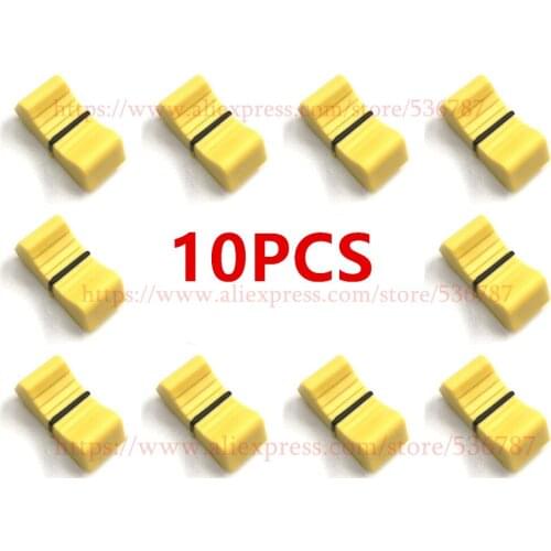 10pcs Mixer fader knob yellow color Slider Fader Knobs replace FOR ALLEN & HEATH XONE 1D 2D 3D 4D 32 62 464 S2