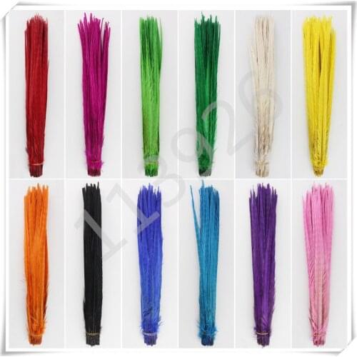 100pcs pheasant feathers 40-45cm dyed ringneck pheasant tail feathers for wedding/party/carnival/ indian headdress decorations