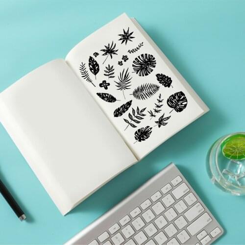 11x16CM leaves transparent seal clear stamps silicone seal roller stamps DIY scrapbook album / card production