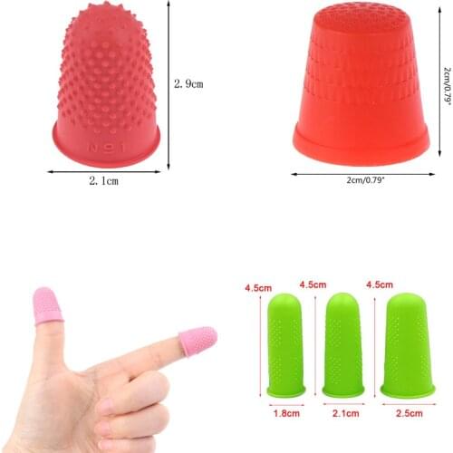 2/3/5Pcs Counting Cone Rubber Thimble Protector Stitch Sewing Quilter Finger Tip work Craft Needlework Sewing Accessories