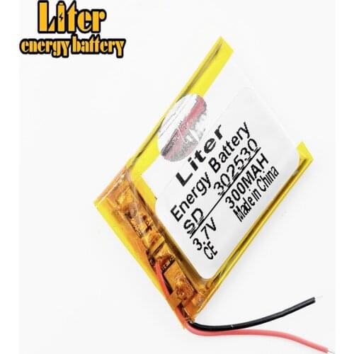 3.7V 300mAh 302530 Lithium Polymer Rechargeable Battery For Mp3 Mp4 DIY PAD DVD E-book bluetooth headset