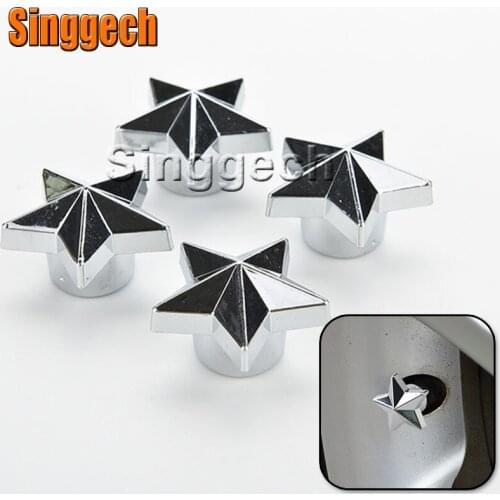 4Pcs Car Star Shaped Tire Valve Tyre Cap For Ford Focus 2 3 1 Fiesta Mondeo Kuga Ecosport Fiat 500 Punto Stilo Bravo Accessories